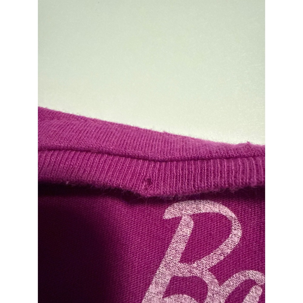 Barbie‎ Girls Magenta Purple Heart Graphic Tee Shirt Hybrid Apparel Size 4T - Picture 3 of 4